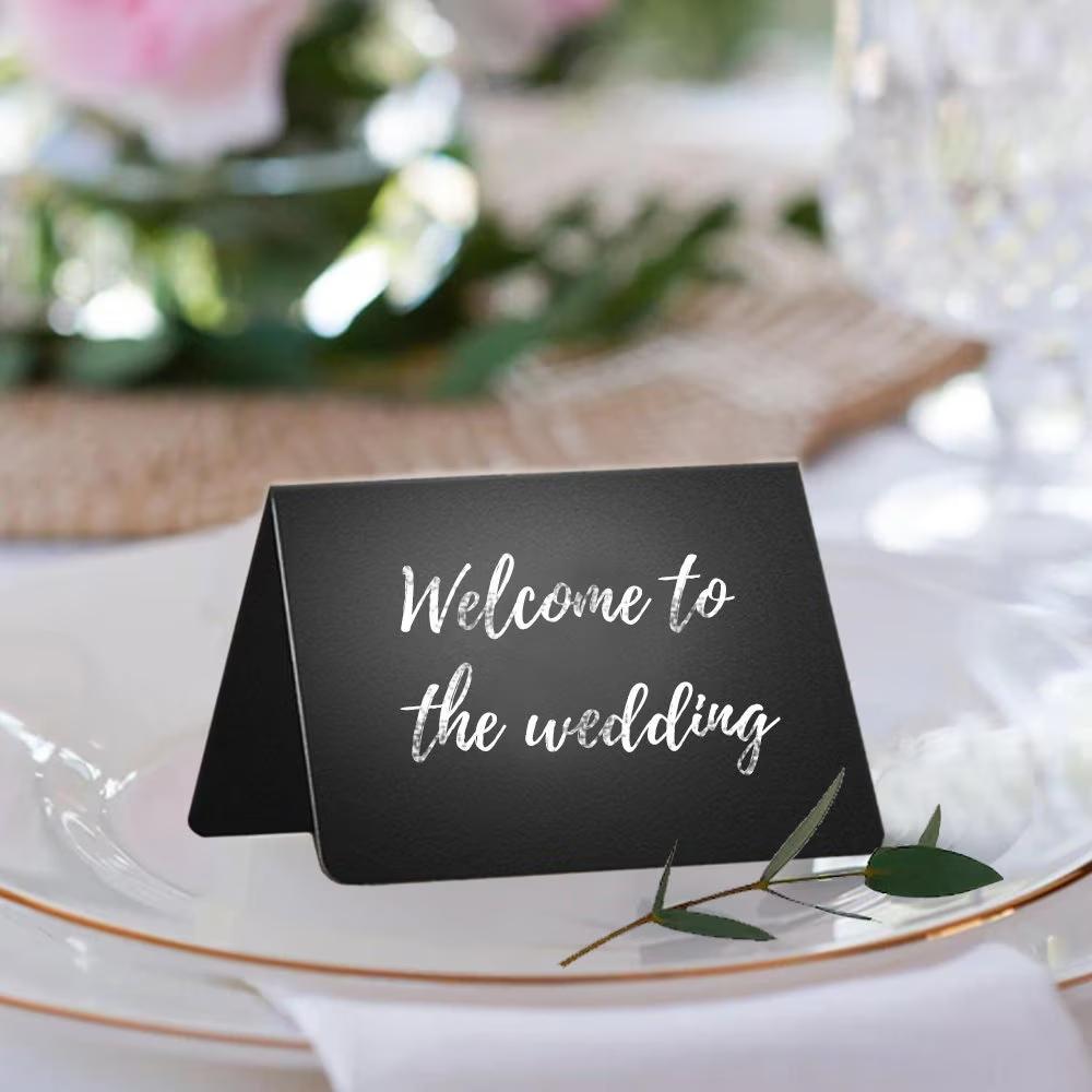 Mini Chalkboard Place Cards | Tented Plastic Price Tags | Buffet Labels & Table Signs