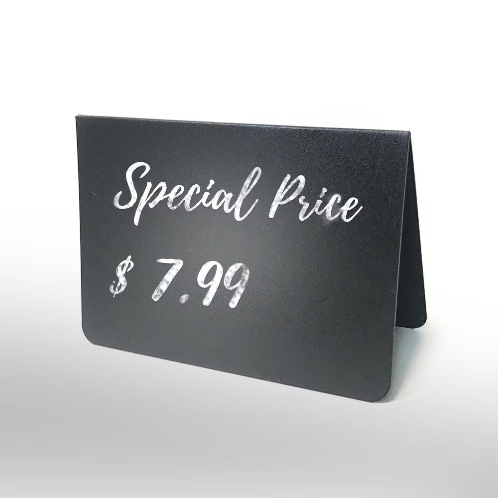 Mini Chalkboard Place Cards | Tented Plastic Price Tags | Buffet Labels & Table Signs