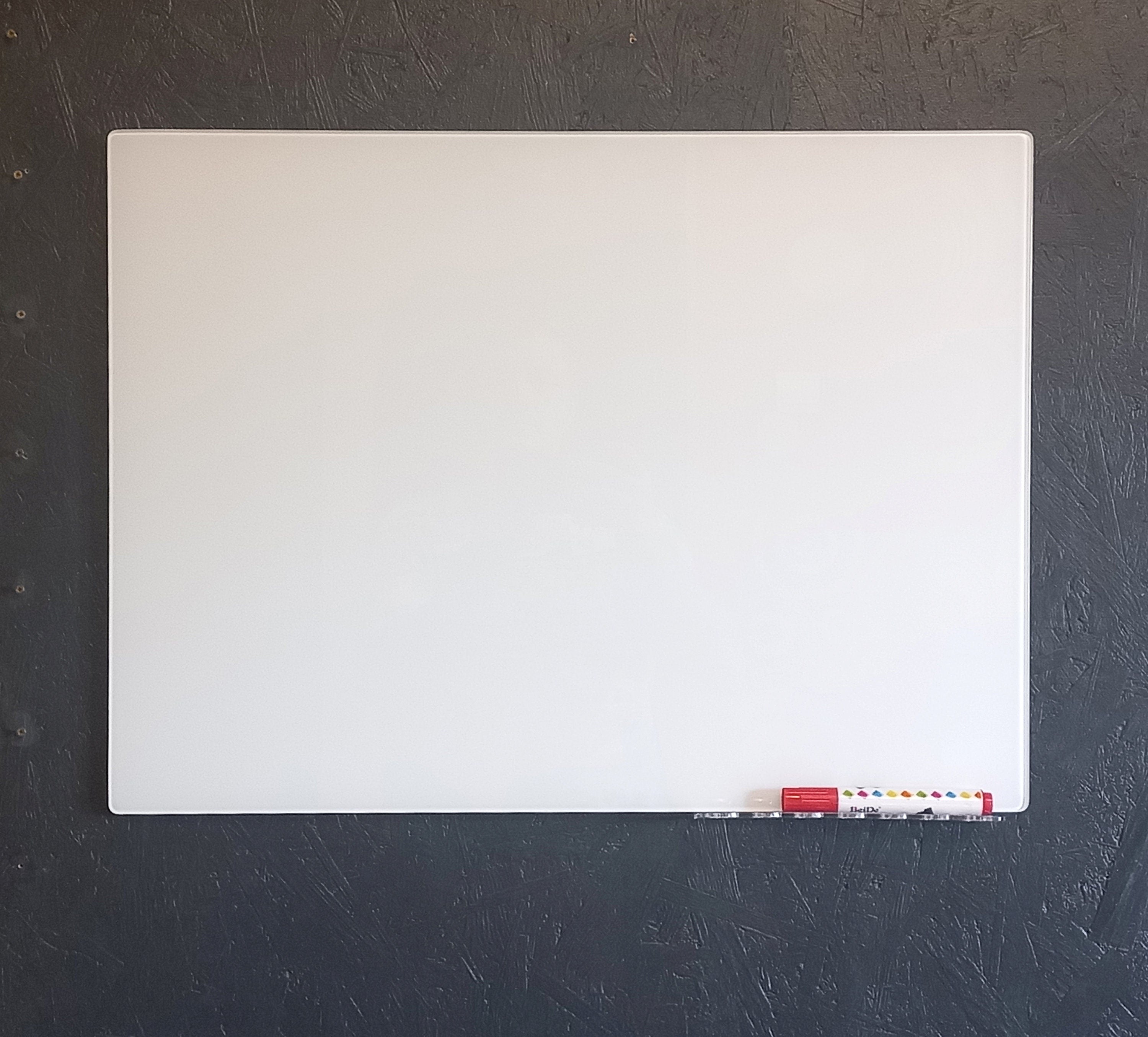 White Magnetic Glass Board | Dry Erase Tempered Glass Whiteboard | Home Office Wall Mount