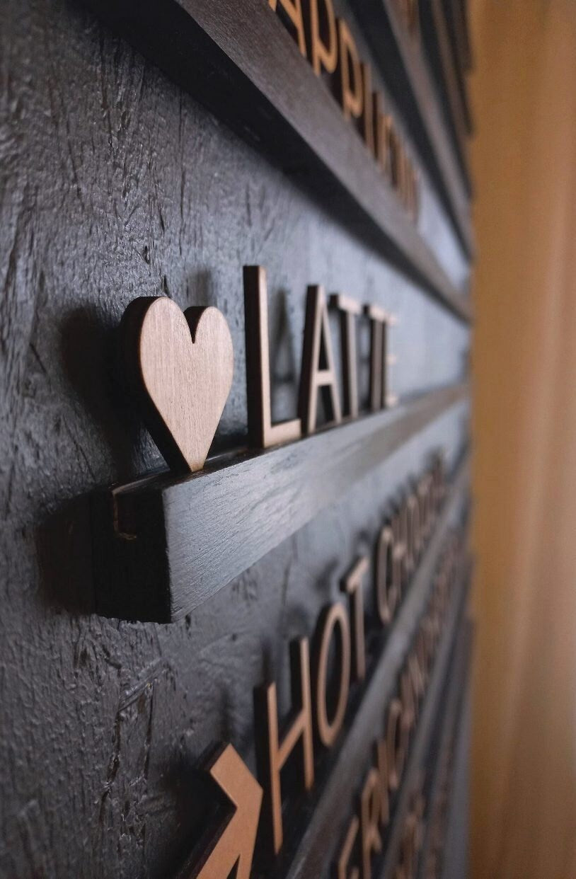 Customizable Wooden Rails for Your Dream Message Board (Letters Sold Separately) - Select Length and Quantity for the Perfect Menu Display