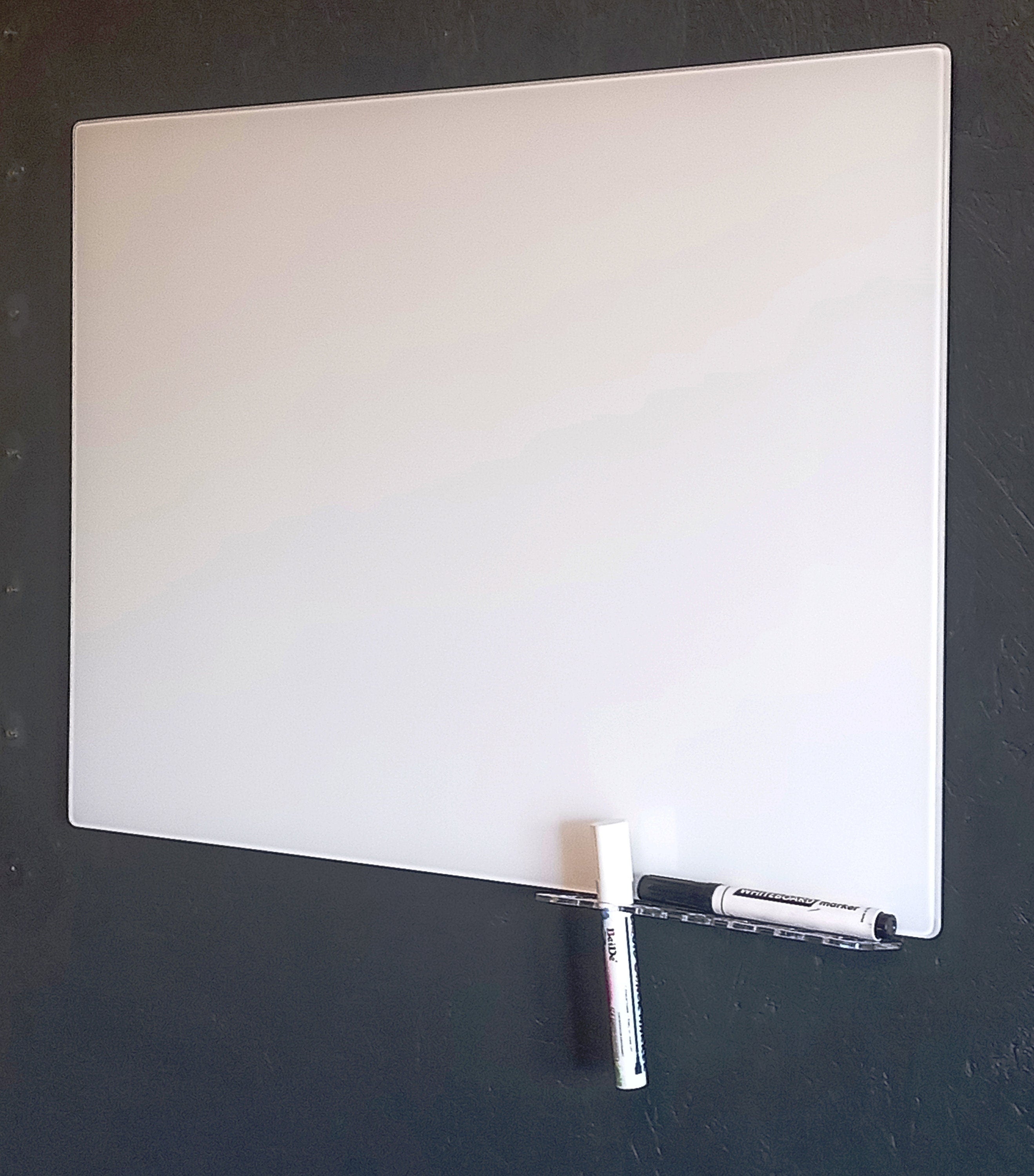 White Magnetic Glass Board | Dry Erase Tempered Glass Whiteboard | Home Office Wall Mount