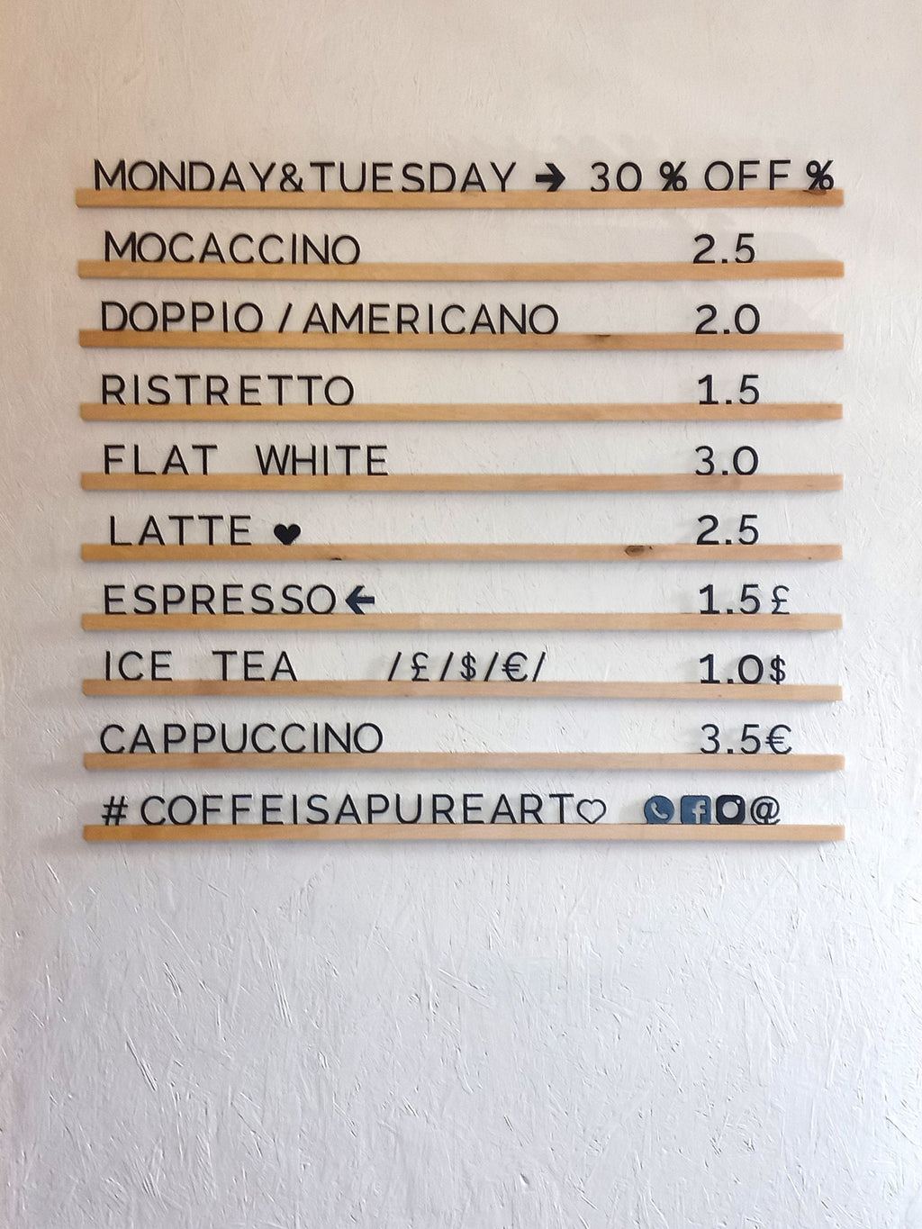 Black Wooden Letter plus Wooden Rails Menu Board, Changeable Letter Board for Bakery, Coffee Shop Wall Price List, Message Board Wall Decor