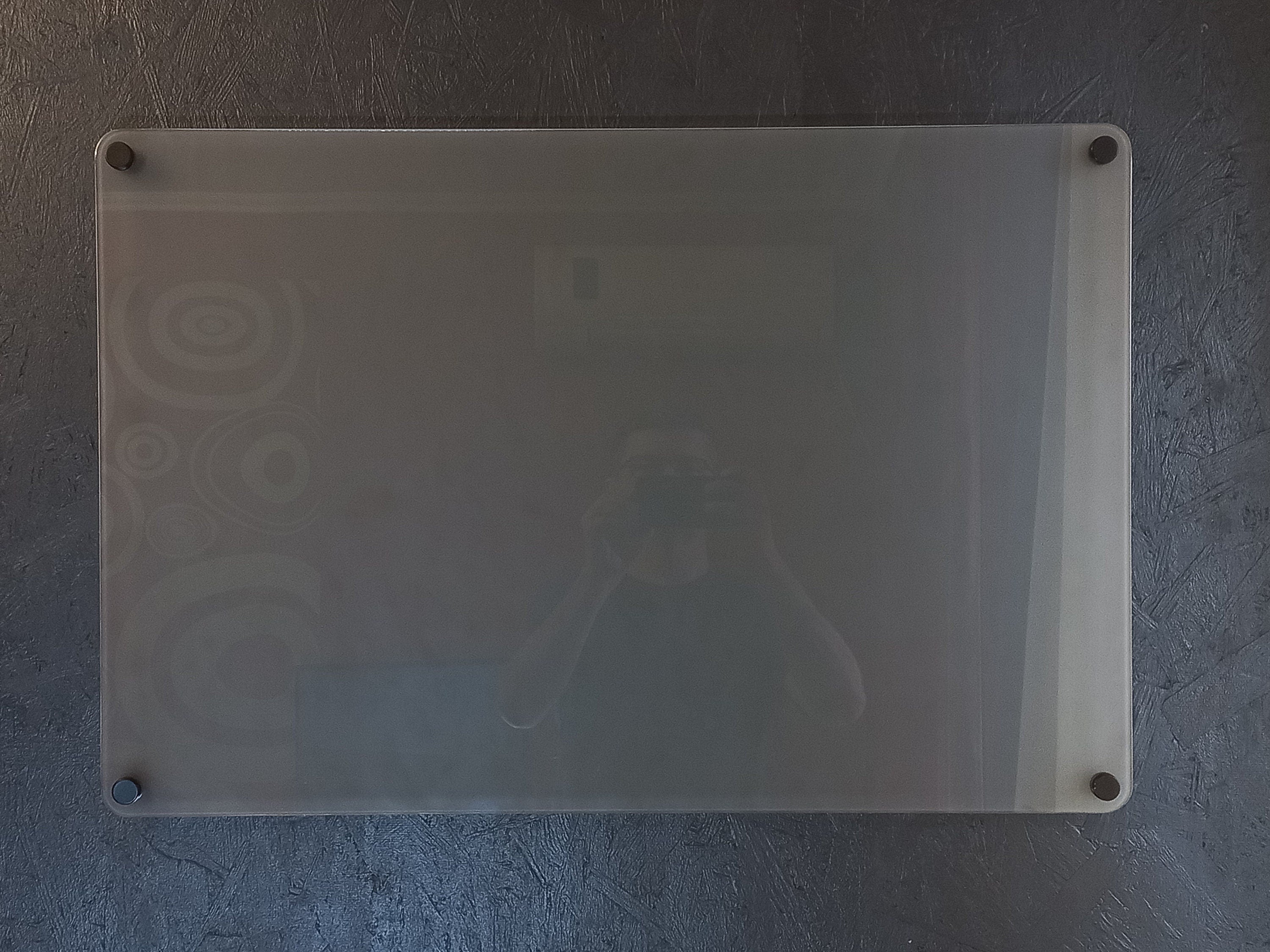 Clear Matt Tempered Glass Dry Erase Whiteboard | Dry Erase Safe Sandblast Glass To-Do List Board | Large Vision Board | Home Office Decor