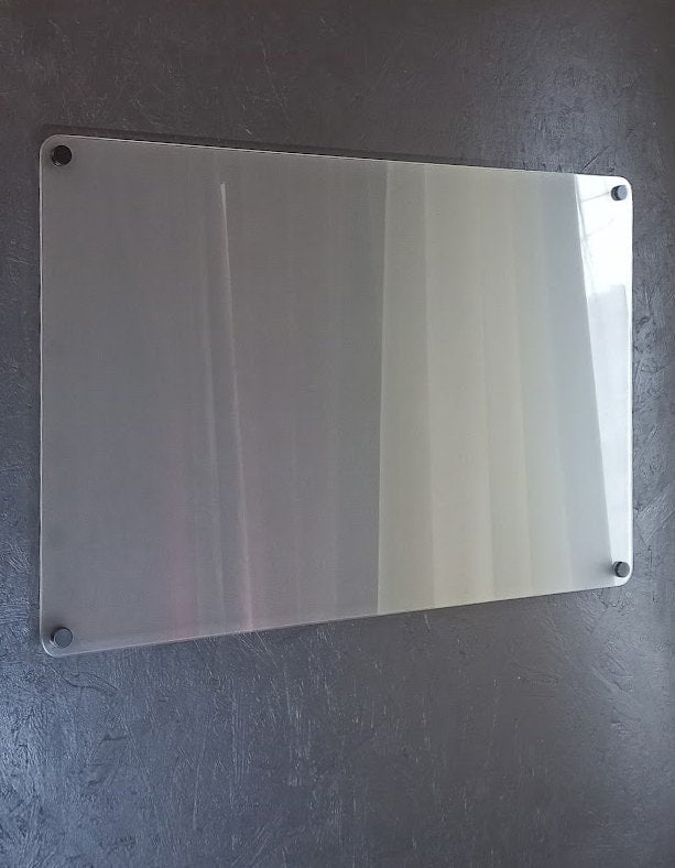Clear Matt Tempered Glass Dry Erase Whiteboard | Dry Erase Safe Sandblast Glass To-Do List Board | Large Vision Board | Home Office Decor