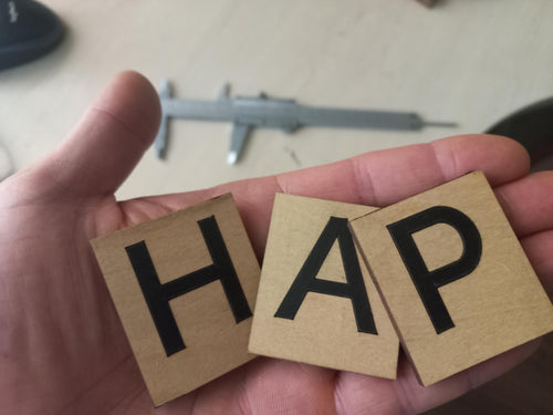 Customizable Printed Wooden Letter Tiles for Dream Menu Board, rails sold separately, Select size and quantity for your Perfect Menu Display