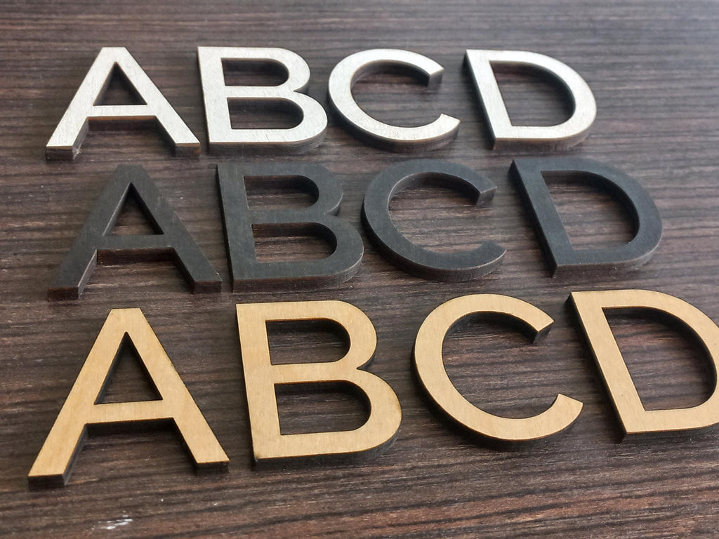 Self-Adhesive Wooden Letters | Café Menu Wall Sign | Peel & Stick Letter Set for Restaurant Office