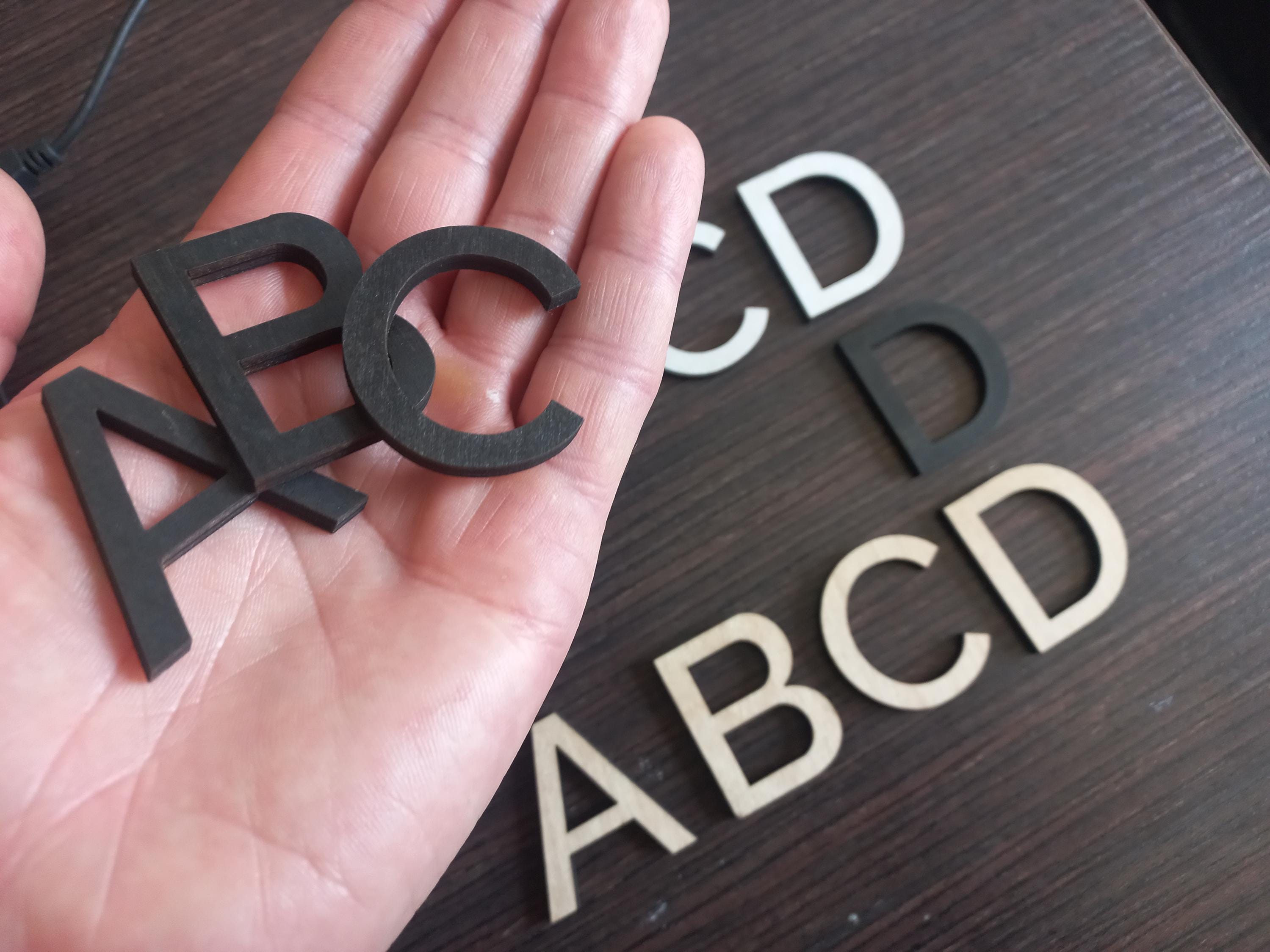 Self-Adhesive Wooden Letters | Café Menu Wall Sign | Peel & Stick Letter Set for Restaurant Office