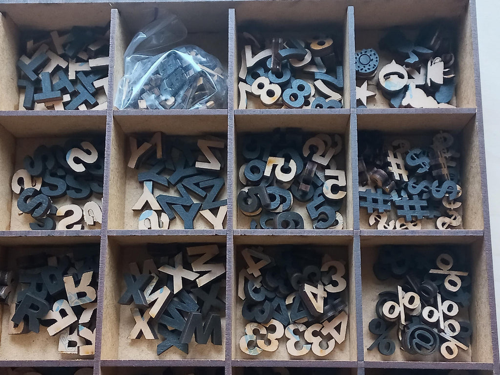 Any Font Small Self-adhesive Wooden Letters for Wall Menu Letter Board, Office Directory, Business Display