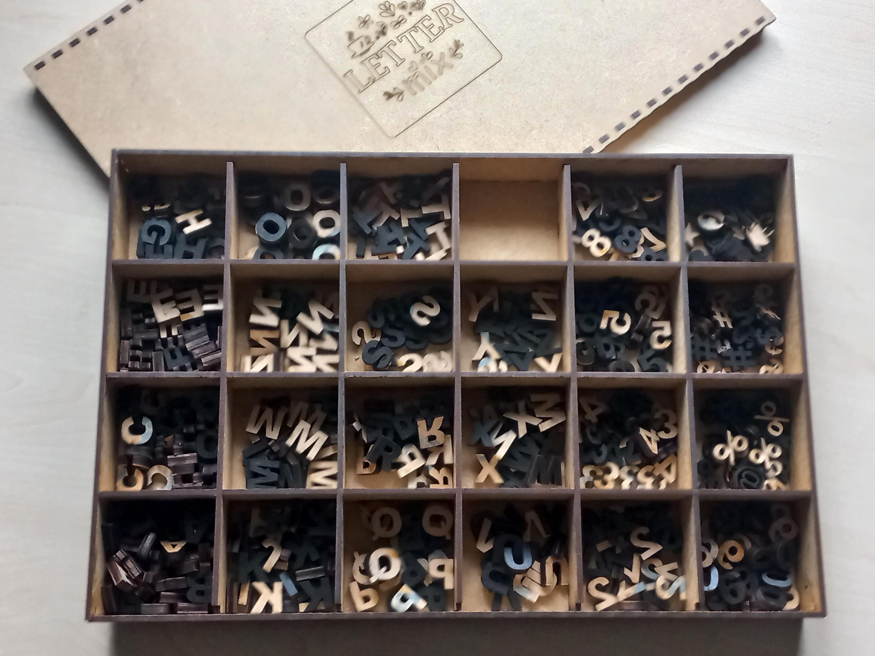 Any Font Small Self-adhesive Wooden Letters for Wall Menu Letter Board, Office Directory, Business Display