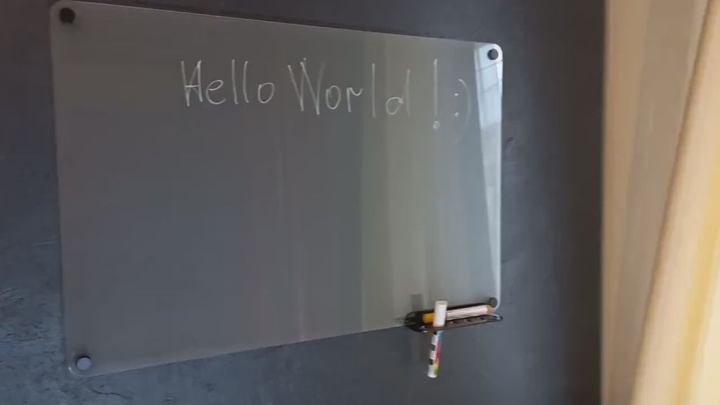 Frosted Glass Dry Erase Board | Sandblast Vision Board | Matte Wall-Mounted Glass Planner